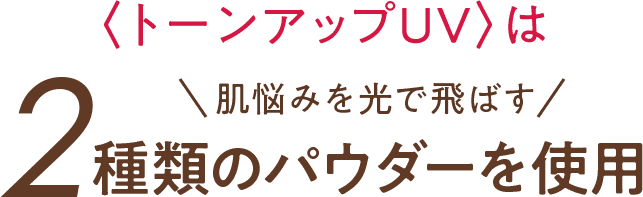 2種類のパウダーを使用